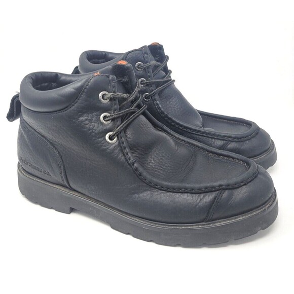 Ralph Lauren - Polo Jeans Co. Black Leather Ranger Boots - Men's Sz 12 - Picture 1 of 9